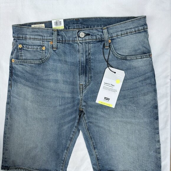 Levis 412 Mens Slim Fit Stretch Shorts Size 33x11 Blue Medium Wash. New. - Picture 5 of 13